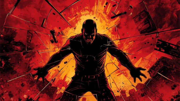 ANGRY-PERSON-BREAKS-GLASS-WITH-A-RED-HELL-BACKGROUND