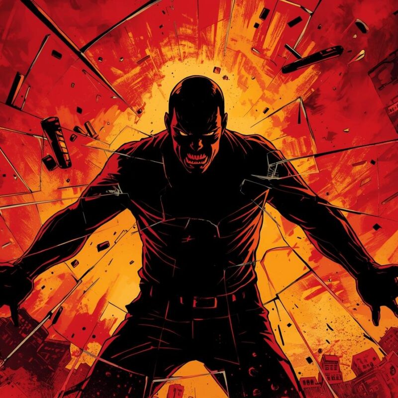 ANGRY-PERSON-BREAKS-GLASS-WITH-A-RED-HELL-BACKGROUND